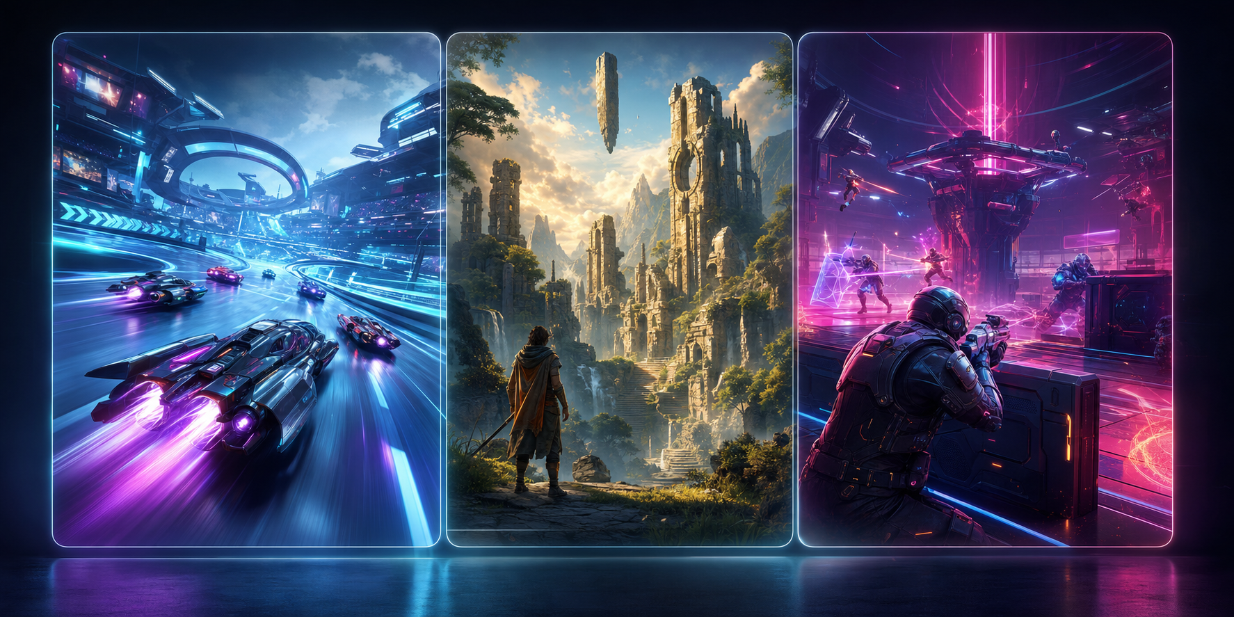 GameZero Studio game world showcase artwork